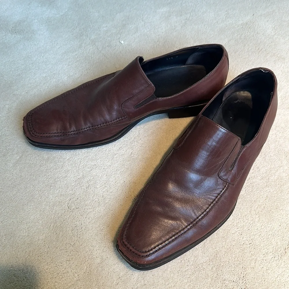 Monte Rosso Men's Lucca Nappa Leather Brown Loafers